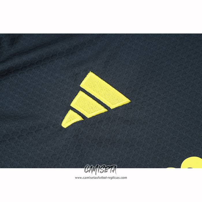 Chandal del Real Madrid 2025-2026 Manga Corta Amarillo - Pantalon Corto Negro